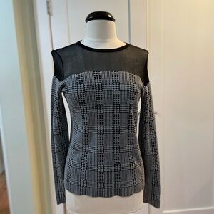 Vince Camuto Black Sheer Top